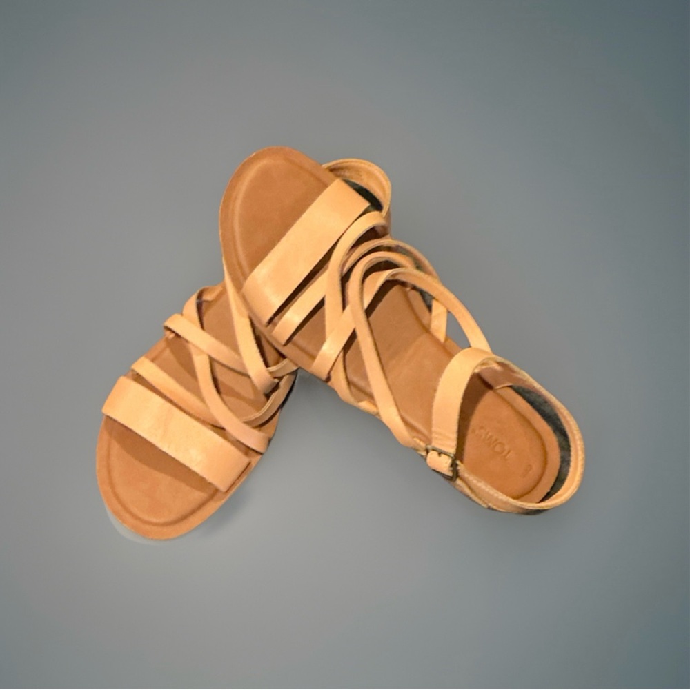 Toms Women's Tan Strappy Sandals